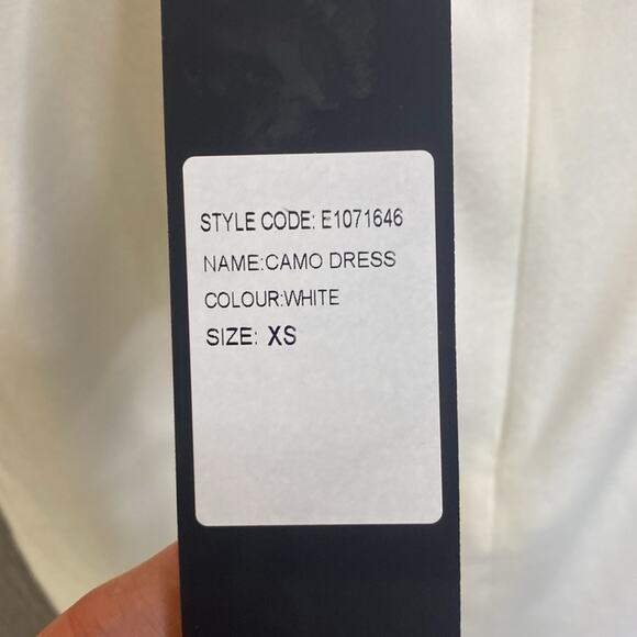 NWT Ellliatt Camo ASYMMETRIC Ivory White SATIN Halter DRAPED Cocktail Mini DRESS - Picture 5 of 9